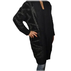 Patrizia Pepe - Long Cardigan Without Closures - Black - Pullover - Made in Italy - Luxury Exclusive Collection - Avvenice