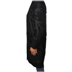 Patrizia Pepe - Long Cardigan Without Closures - Black - Pullover - Made in Italy - Luxury Exclusive Collection - Avvenice