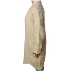 Patrizia Pepe - Long Cardigan Without Closures - White - Pullover - Made in Italy - Luxury Exclusive Collection - Avvenice