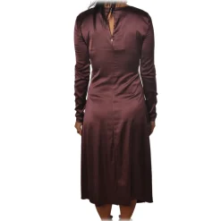 Patrizia Pepe - Long Dress with Long Sleeve - Bordeaux - Dress - Made in Italy - Luxury Exclusive Collection - Avvenice