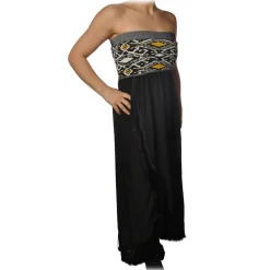 Patrizia Pepe - Long Model Dress with Processing on the Top - Black - Dress - Made in Italy - Luxury Exclusive Collection - Avvenice