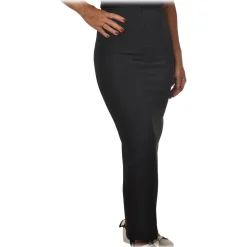 Patrizia Pepe - Long Pencil Skirt with Back Slit - Black - Skirt - Made in Italy - Luxury Exclusive Collection - Avvenice