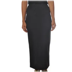 Patrizia Pepe - Long Pencil Skirt with Back Slit - Black - Skirt - Made in Italy - Luxury Exclusive Collection - Avvenice