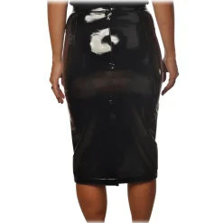 Patrizia Pepe - Midi Sheath Skirt in Patent Leather - Black - Skirt - Made in Italy - Luxury Exclusive Collection - Avvenice