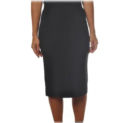 Patrizia Pepe - Midi Sheath Skirt - Black - Skirt - Made in Italy - Luxury Exclusive Collection - Avvenice