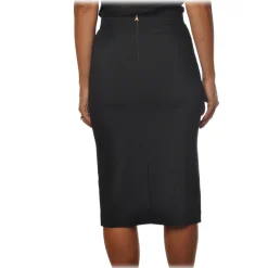 Patrizia Pepe - Midi Sheath Skirt - Black - Skirt - Made in Italy - Luxury Exclusive Collection - Avvenice