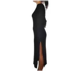 Patrizia Pepe - Ribbed Knit Sheath Midi Dress - Black - Dress - Made in Italy - Luxury Exclusive Collection - Avvenice