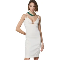 Patrizia Pepe - Sheath Dress with Cut-Out Detail - White - Made in Italy - Luxury Exclusive Collection - Avvenice
