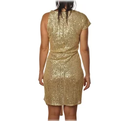 Patrizia Pepe - Sheath Model Dress with Paillettes - Gold - Dress - Made in Italy - Luxury Exclusive Collection - Avvenice