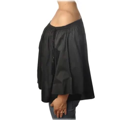 Patrizia Pepe - Shirt Blouse Model with Elastic - Black - Shirt - Made in Italy - Luxury Exclusive Collection - Avvenice