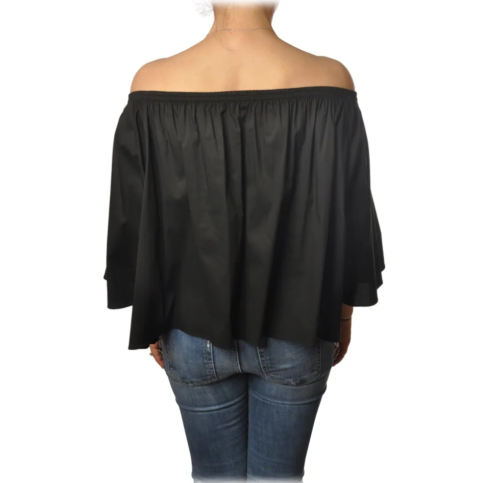 Patrizia Pepe - Shirt Blouse Model with Elastic - Black - Shirt - Made in Italy - Luxury Exclusive Collection - Avvenice