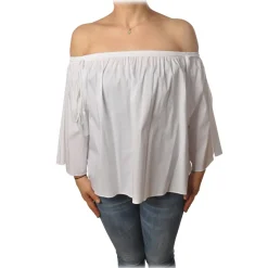 Patrizia Pepe - Shirt Blouse Model with Elastic - White - Shirt - Made in Italy - Luxury Exclusive Collection - Avvenice