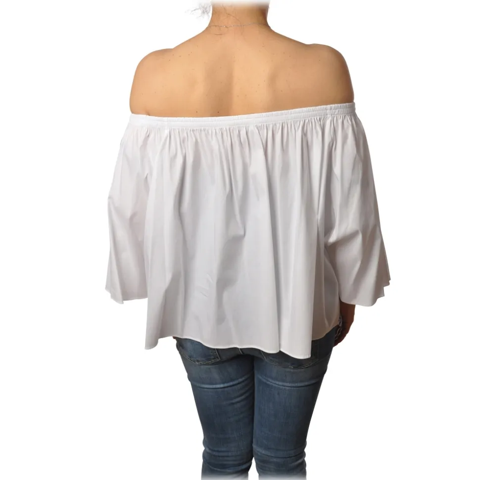 Patrizia Pepe - Shirt Blouse Model with Elastic - White - Shirt - Made in Italy - Luxury Exclusive Collection - Avvenice