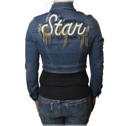 Patrizia Pepe - Short Jeans Model Jacket - Denim - Jacket - Made in Italy - Luxury Exclusive Collection - Avvenice