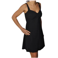 Patrizia Pepe - Short Sheath Dress with Heart Neckline - Black - Dress - Made in Italy - Luxury Exclusive Collection - Avvenice