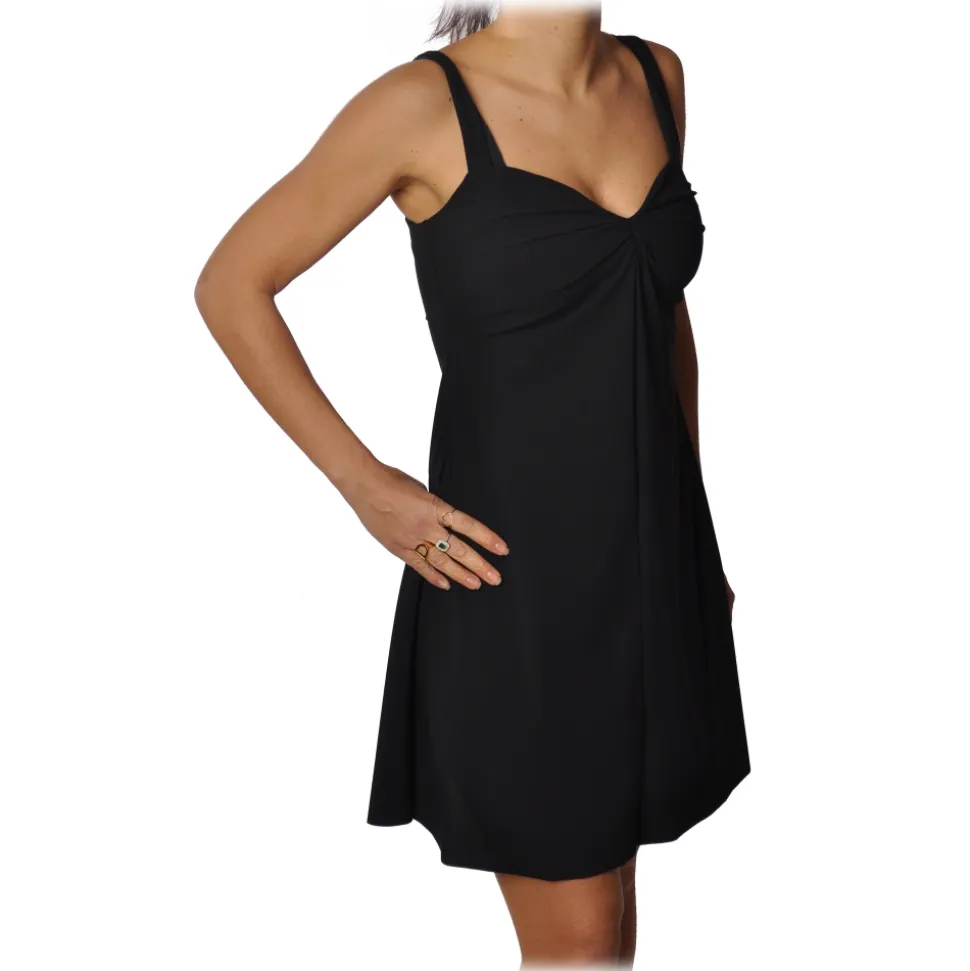 Patrizia Pepe - Short Sheath Dress with Heart Neckline - Black - Dress - Made in Italy - Luxury Exclusive Collection - Avvenice