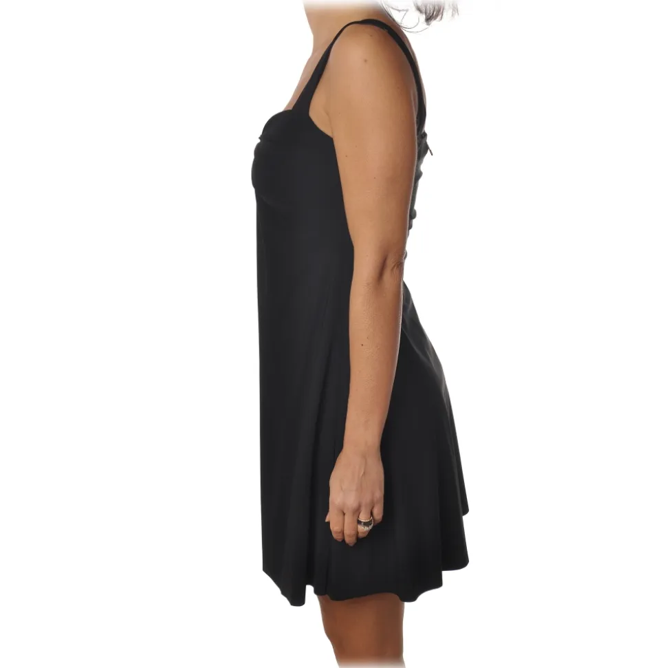 Patrizia Pepe - Short Sheath Dress with Heart Neckline - Black - Dress - Made in Italy - Luxury Exclusive Collection - Avvenice