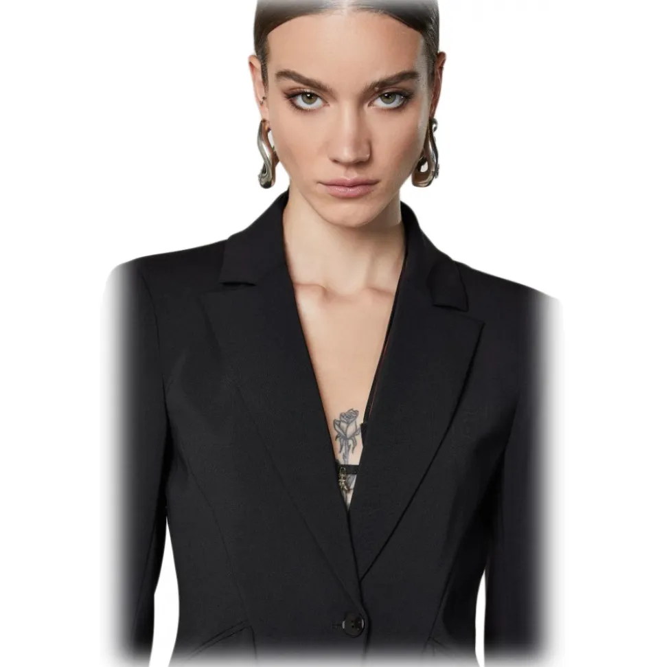 Patrizia Pepe - Short Single-Breasted Jacket - Black - Jacket - Made in Italy - Luxury Exclusive Collection - Avvenice