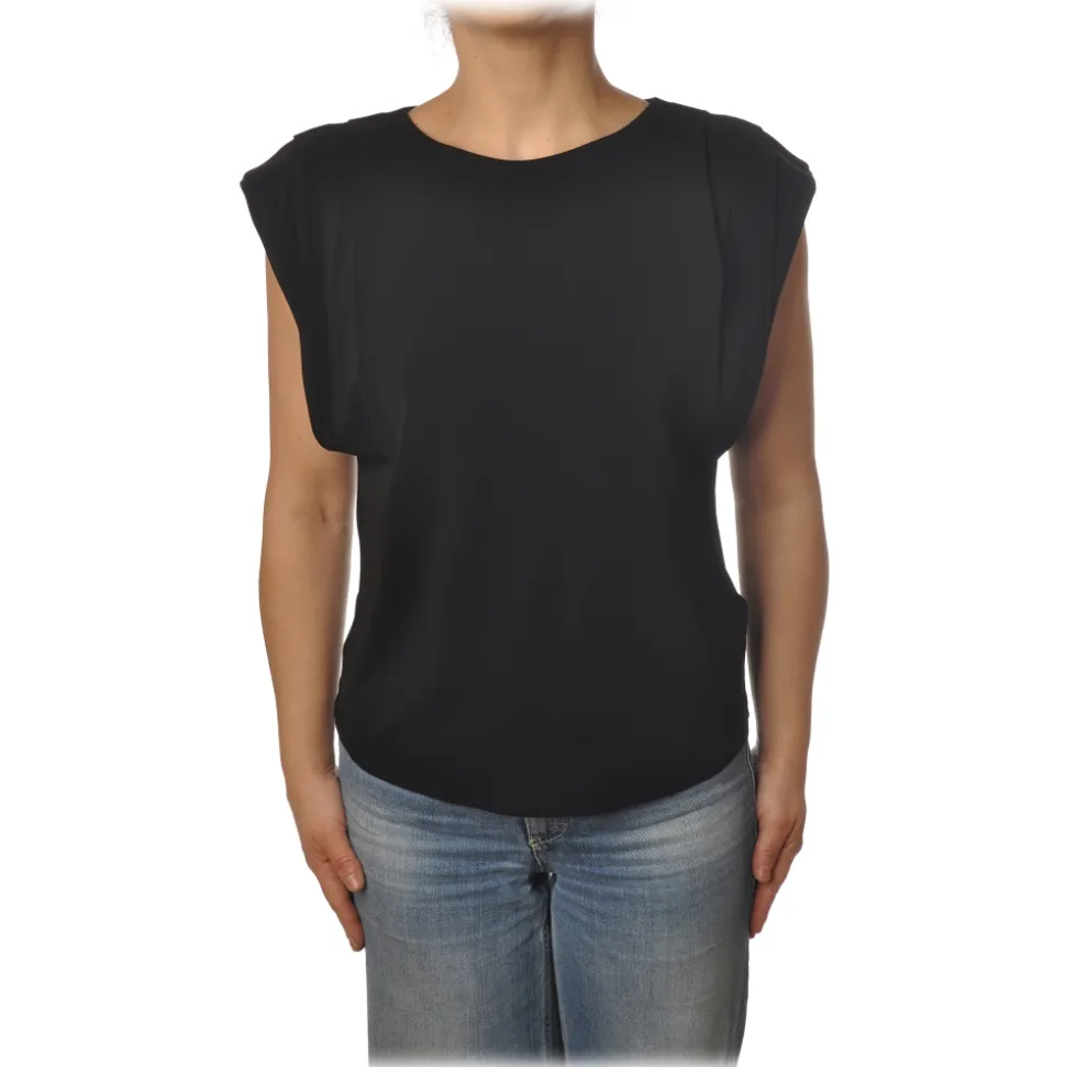 Patrizia Pepe - Sleeveless Top in Jersey Fabric - Black - Top - Made in Italy - Luxury Exclusive Collection - Avvenice
