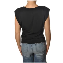 Patrizia Pepe - Sleeveless Top in Jersey Fabric - Black - Top - Made in Italy - Luxury Exclusive Collection - Avvenice