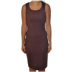 Patrizia Pepe - Sleeveless Sheath Model - Bordeaux - Dress - Made in Italy - Luxury Exclusive Collection - Avvenice