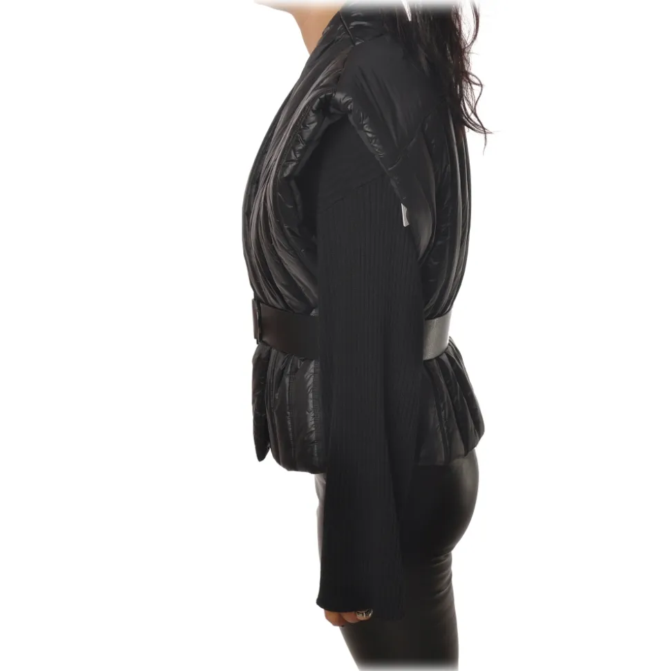 Patrizia Pepe - Sleeveless Jacket in Stitched Nylon - Black - Jacket - Made in Italy - Luxury Exclusive Collection - Avvenice