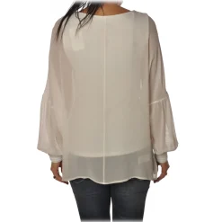 Patrizia Pepe - Soft Blouse with Stretch Tank Top - White - Shirt - Made in Italy - Luxury Exclusive Collection - Avvenice