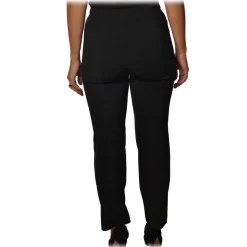 Patrizia Pepe - Straight Trousers with Chinos Pocket - Black - Trousers - Made in Italy - Luxury Exclusive Collection - Avvenice