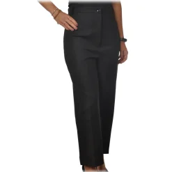 Patrizia Pepe - Straight Trousers with Soft Leg - Black - Trousers - Made in Italy - Luxury Exclusive Collection - Avvenice