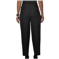 Patrizia Pepe - Straight Trousers with Soft Leg - Black - Trousers - Made in Italy - Luxury Exclusive Collection - Avvenice