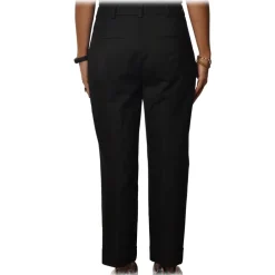 Patrizia Pepe - Straight Trousers with Chinos Pocket - Black - Trousers - Made in Italy - Luxury Exclusive Collection - Avvenice