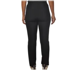 Patrizia Pepe - Straight Trousers with Chinos Pocket - Black - Trousers - Made in Italy - Luxury Exclusive Collection - Avvenice