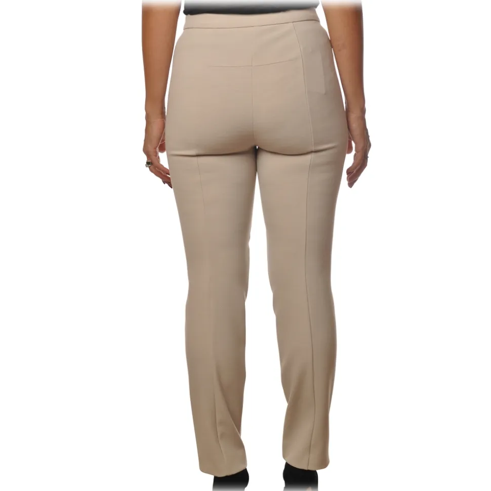 Patrizia Pepe - Straight Trousers with Chinos Pocket - Off White - Trousers - Made in Italy - Luxury Exclusive Collection - Avvenice