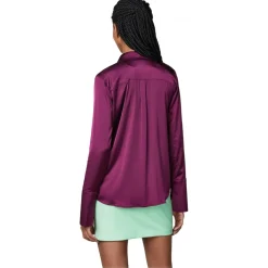 Patrizia Pepe - Stretch Satin Shirt - Magenta - Shirt - Made in Italy - Luxury Exclusive Collection - Avvenice