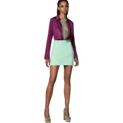 Patrizia Pepe - Stretch Satin Shirt - Magenta - Shirt - Made in Italy - Luxury Exclusive Collection - Avvenice