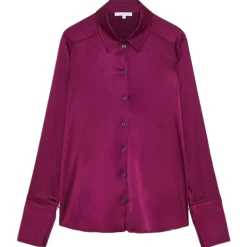 Patrizia Pepe - Stretch Satin Shirt - Magenta - Shirt - Made in Italy - Luxury Exclusive Collection - Avvenice
