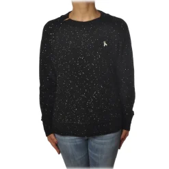 Patrizia Pepe - Sweater Round Neck with Paillettes - Black - Pullover - Made in Italy - Luxury Exclusive Collection - Avvenice