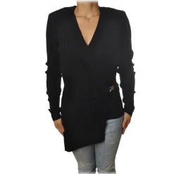 Patrizia Pepe - Sweater Tight Model with Buckle - Black - Pullover - Made in Italy - Luxury Exclusive Collection - Avvenice