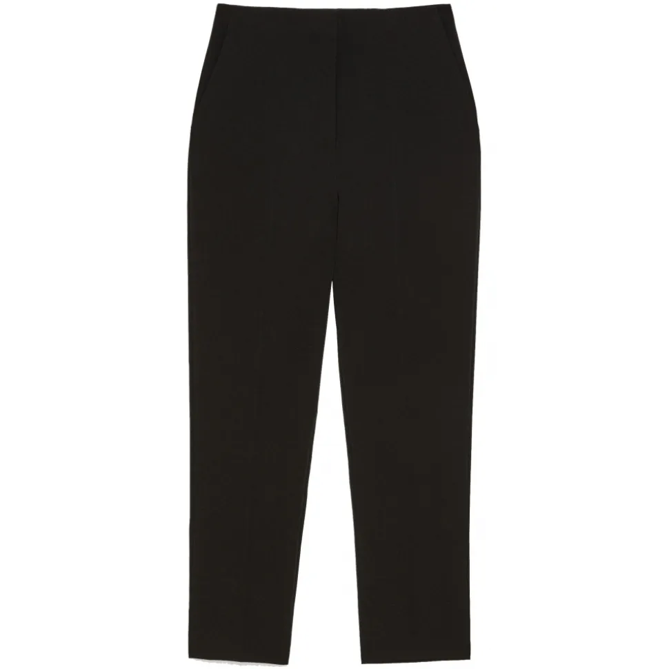 Patrizia Pepe - Tapered Trousers in Technical Fabric - Black - Trousers - Made in Italy - Luxury Exclusive Collection - Avvenice