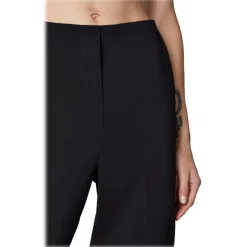 Patrizia Pepe - Tapered Trousers in Technical Fabric - Black - Trousers - Made in Italy - Luxury Exclusive Collection - Avvenice