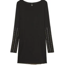 Patrizia Pepe - Tulle Dress with Bezels and Rhinestones - Black - Made in Italy - Luxury Exclusive Collection - Avvenice