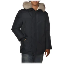 Peuterey - Migisi Jacket with Fixed Hood and Removable Fur - Blue - Jacket - Luxury Exclusive Collection - Avvenice