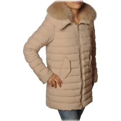 Peuterey - Quilted Down Jacket with Hood Model Itoka - Beige - Jacket - Luxury Exclusive Collection - Avvenice