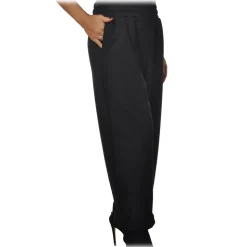 Peuterey - Trousers in Suit Fabric with Elastic Waist - Black - Trousers - Luxury Exclusive Collection - Avvenice