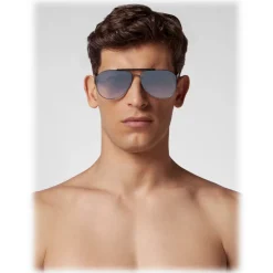 Philipp Plein - Calypso Basic Collection - Black Nickel Mirror - Sunglasses - Philipp Plein Eyewear - Avvenice