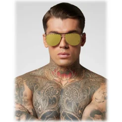 Philipp Plein - Calypso Studded Collection - Gold Mirrored - Sunglasses - Philipp Plein Eyewear - Avvenice