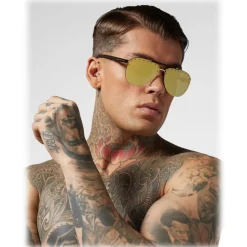 Philipp Plein - Calypso Studded Collection - Gold Mirrored - Sunglasses - Philipp Plein Eyewear - Avvenice