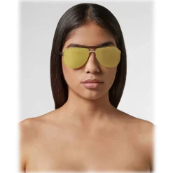 Philipp Plein - Calypso Studded Collection - Gold Mirrored - Sunglasses - Philipp Plein Eyewear - Avvenice