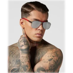 Philipp Plein - Calypso Studded Collection - Palladium Mirrored Silver - Sunglasses - Philipp Plein Eyewear - Avvenice