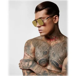 Philipp Plein - Freedom Studded Collection - Gold Mirror - Sunglasses - Philipp Plein Eyewear - Avvenice